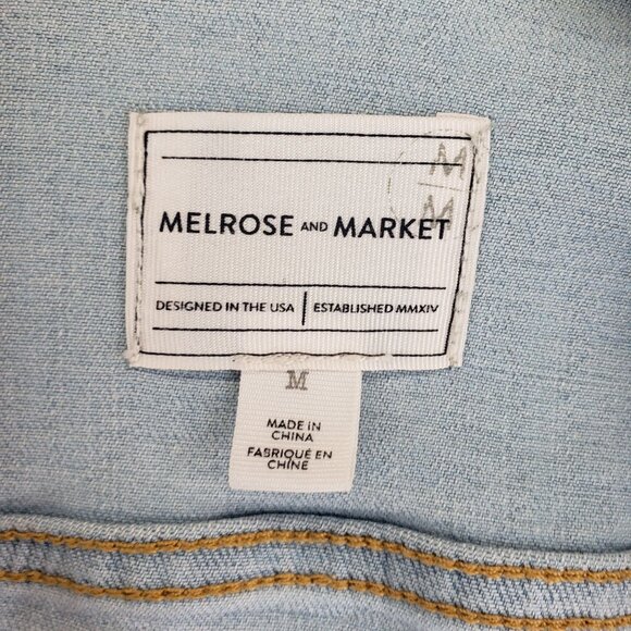 Melrose and Market Womens Light Wash Denim Jacket Classic Fit M - Picture 9 of 9